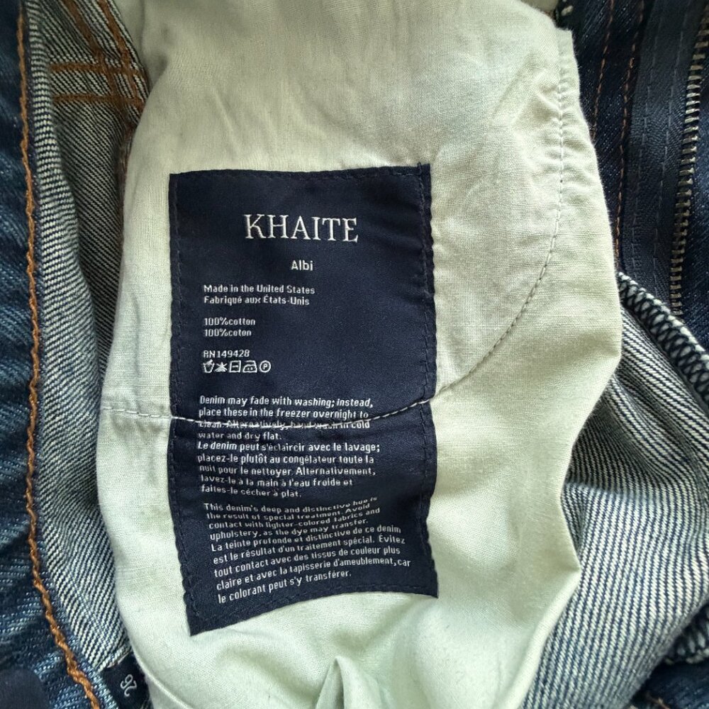 NWT Khaite Albi High-Waist Jeans, Size 26 - Picture 4 of 5